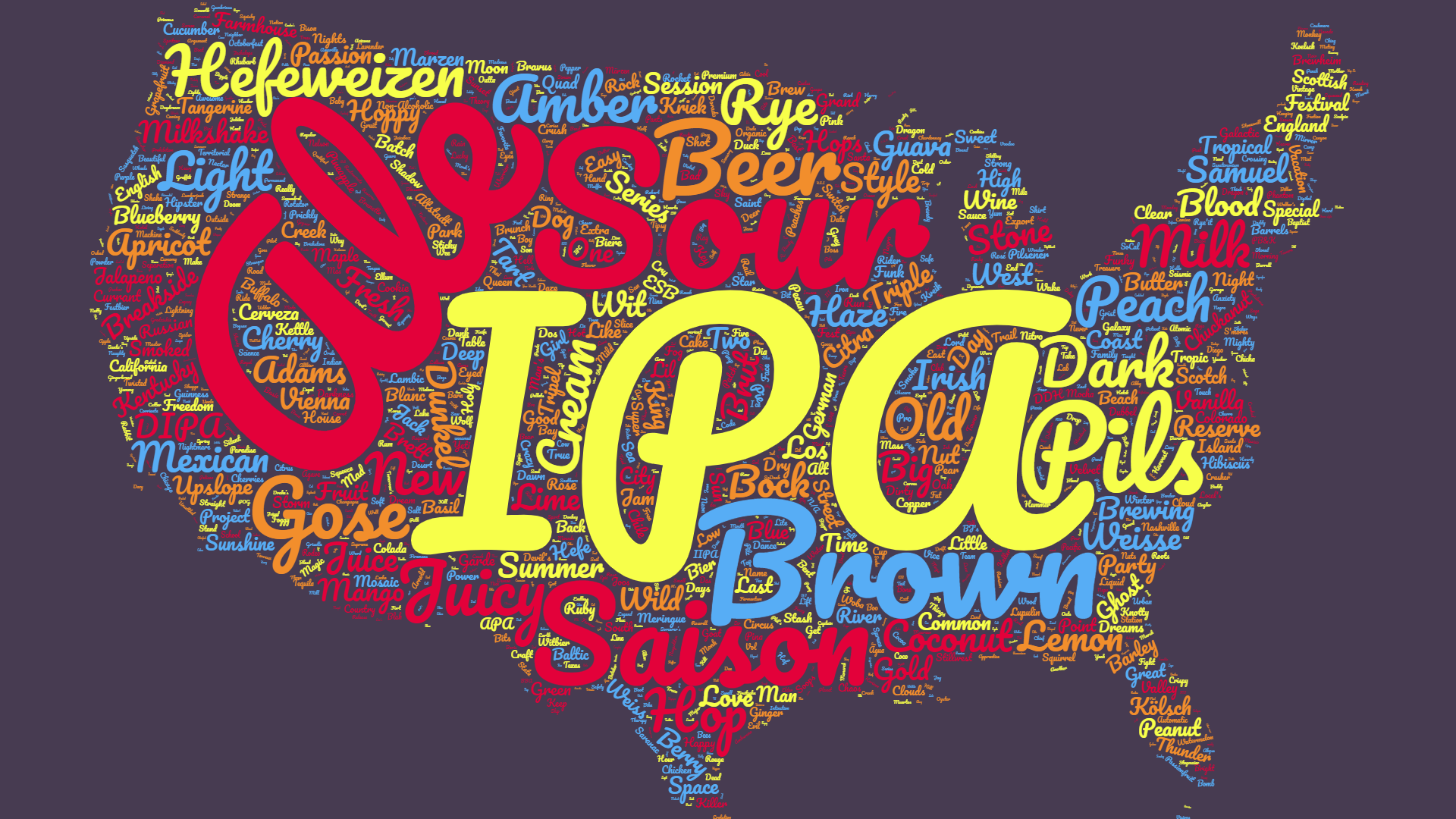 GABF 2019 Preliminary Beer List Visualized